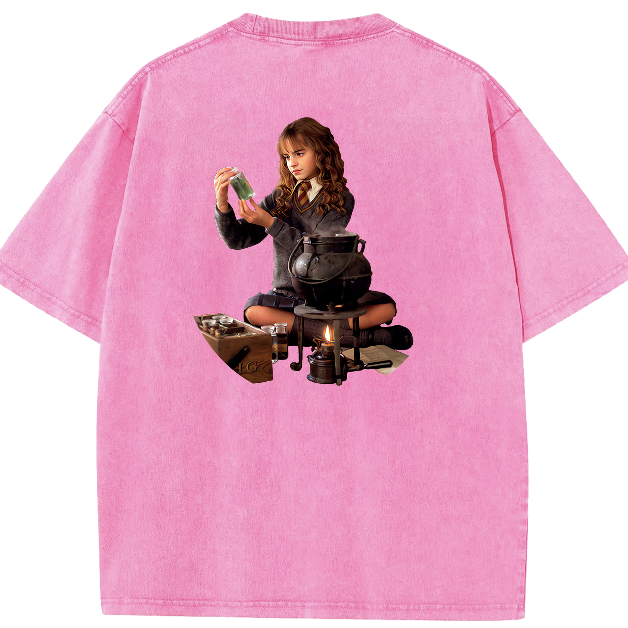 （画像用） Harry Potter ハリー・ポッターシリーズ 綿100% ヴィンテージ風 半袖Tシャツ（背面プリント）